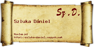 Szluka Dániel névjegykártya